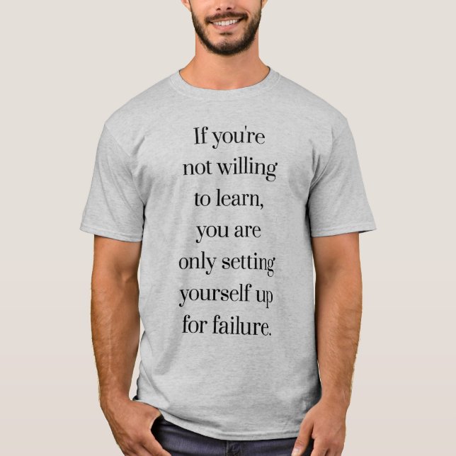 Willing To Learn Men's Basic T-Shirt (Front)