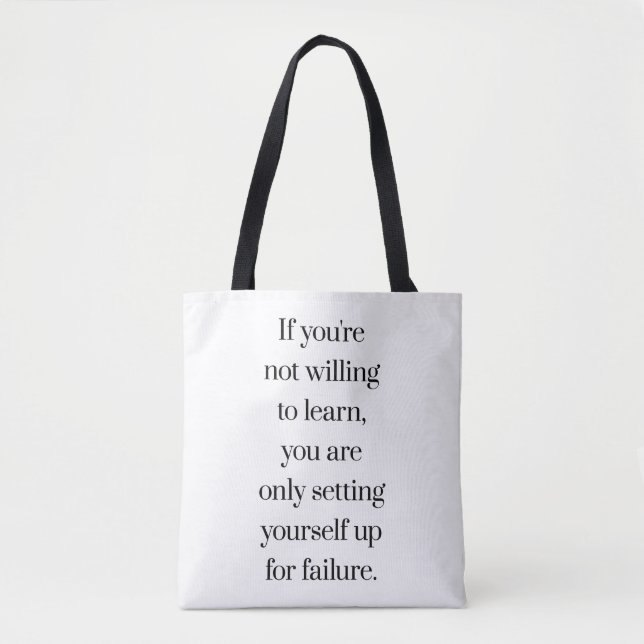 Willing To Learn Shoulder Tote Bag (Front)