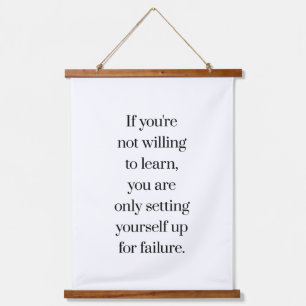 Willing To Learn Wood Topped Wall Tapestry