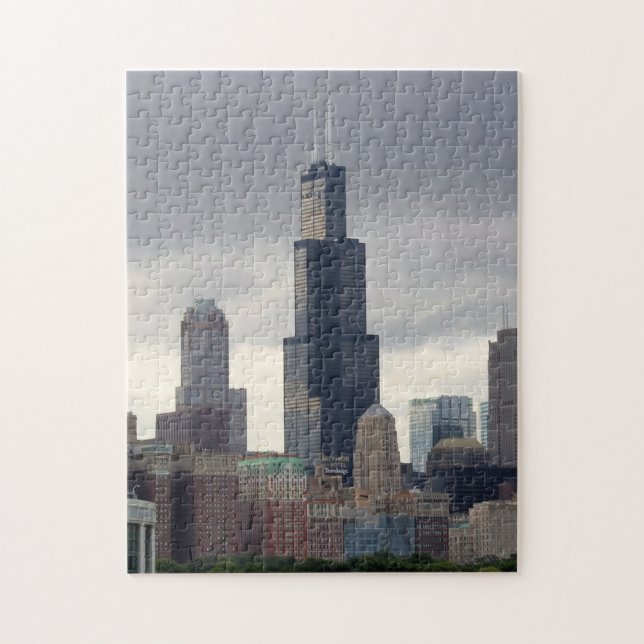 Willis Tower - Chicago Skyline - 11x14 - 252 pc Jigsaw Puzzle (Vertical)