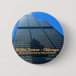 Willis Tower - Formerly Known As The Sears Tower 6 Cm Round Badge
