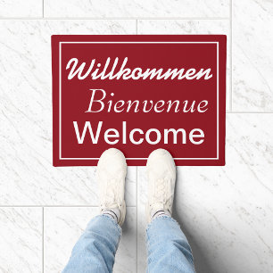 Willkommen Bienvenue Welcome Multilingual Doormat