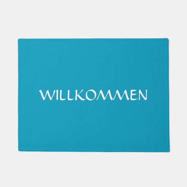 WILLKOMMEN German Welcome Mat (Front)