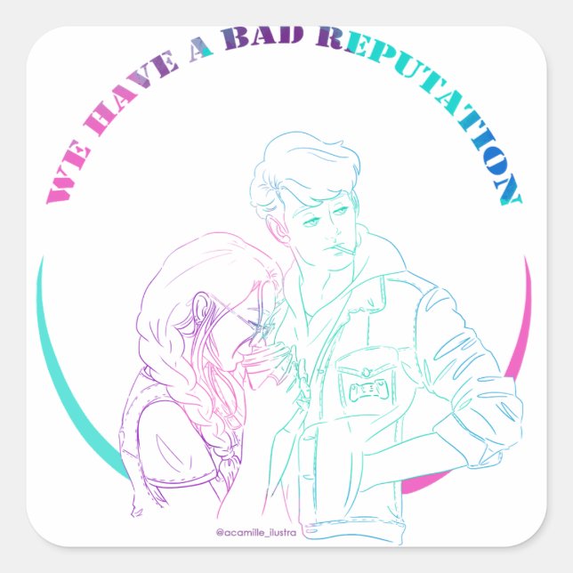 Willow and Garrison - AC Square Sticker (Front)