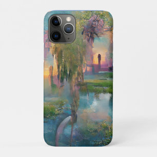  Willow and wisteria by the pond at sunset   Case-Mate iPhone Case