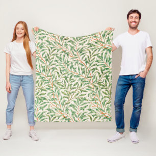 Willow Bough by William Morris Fleece Blanket