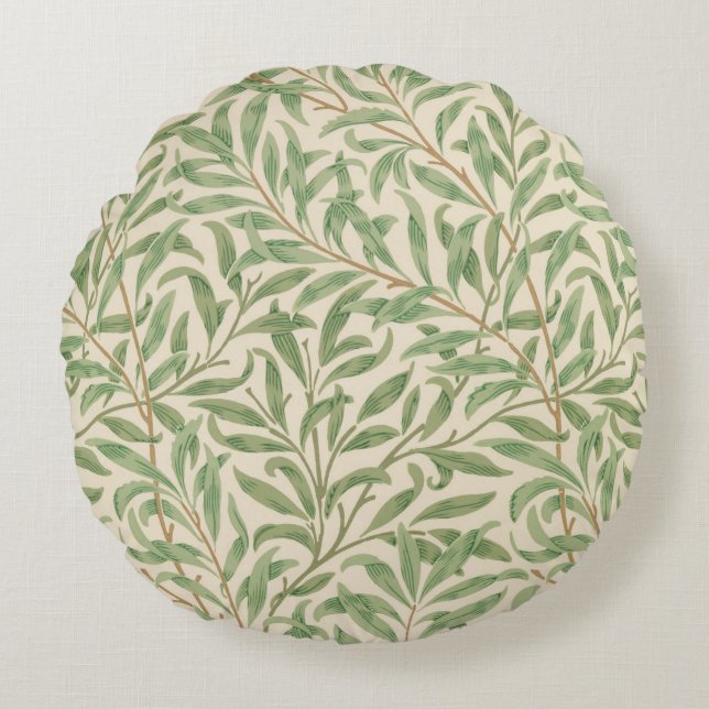 Willow Bough (by William Morris) Round Cushion (Front)