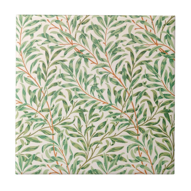 Willow Bough by William Morris  Tile (Front)