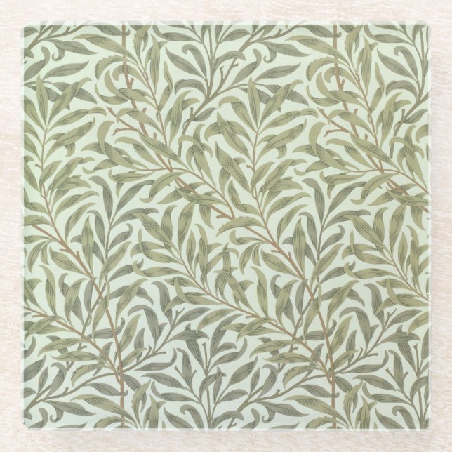 'Willow Bough' wallpaper design, 1887 Glass Coaster (Front)
