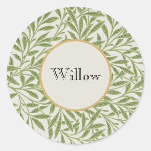 Willow Boughs by William Morris Classic Round Sticker