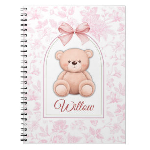 Willow   Custom Pink Teddy Bear Nursery Design  Notebook