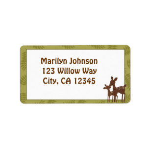 Willow Deer Baby Mummy Kiss Address Label