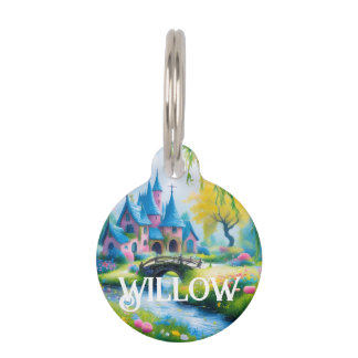 Willow Fantasy Art Castle Willow Tree Personalised Pet Tag