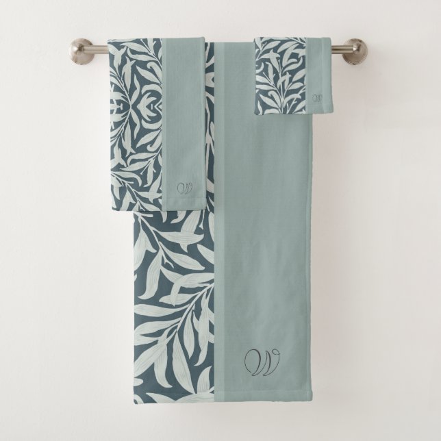 Willow Foliage ⎢Monogram Towel Set (Insitu)