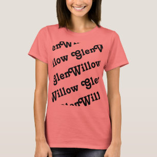 Willow Glen repeat pattern retro letters san Jose T-Shirt
