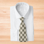 Willow Grey and Bone Chequerboard Tie<br><div class="desc">Willow Grey and Bone Chequerboard</div>