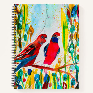 Willow in vase watercolor Notebook