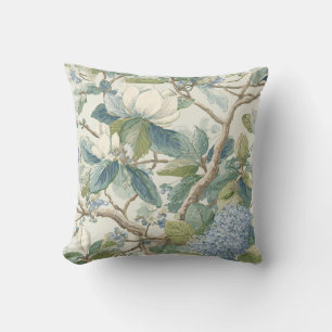 Willow Little Magnolia Wallpaper Floral Coastal  Cushion