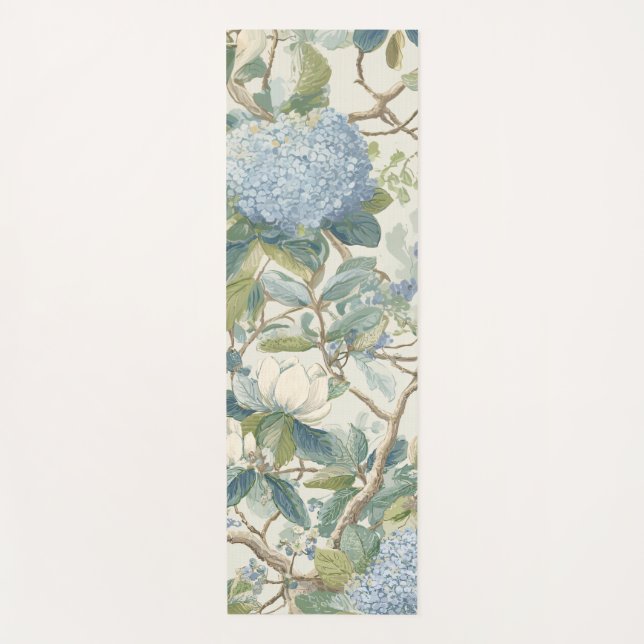 Willow Little Magnolia Wallpaper Floral Coastal Yoga Mat (Front)