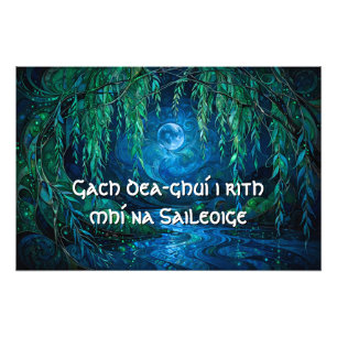 Willow Moon Saille Flowing River Celtic Night Photo Print