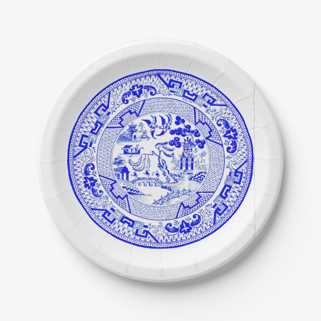 Willow Pattern [1912] Paper Plate (Front)