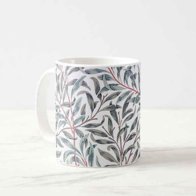 Willow Pattern, William Morris Coffee Mug (Front Left)