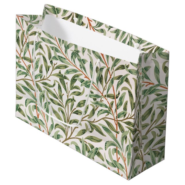 Willow Pattern, William Morris Large Gift Bag (Front Angled)