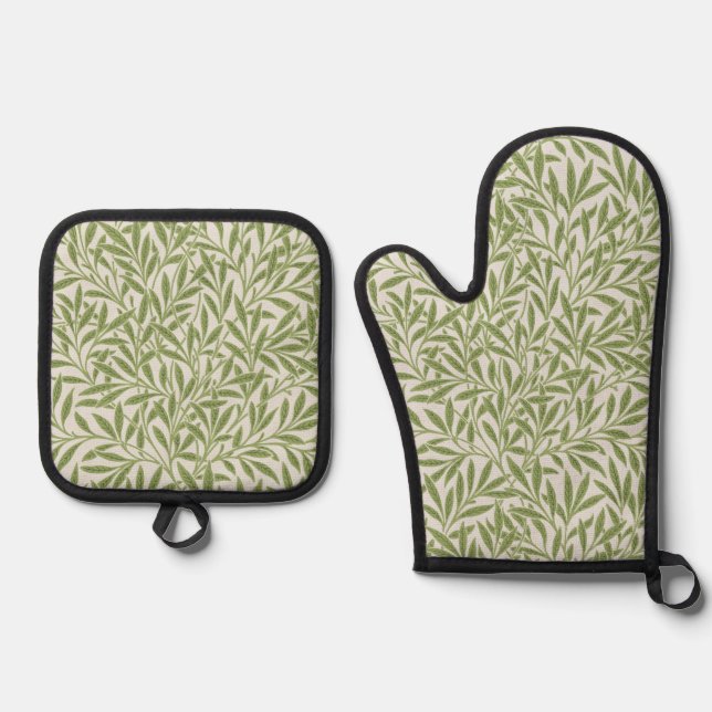 Willow Pattern, William Morris Oven Mitt & Pot Holder Set (Front)
