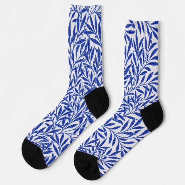 Willow Pattern, William Morris Socks (Left)