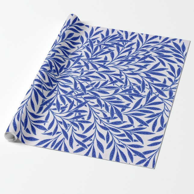 Willow Pattern, William Morris Wrapping Paper (Unrolled)
