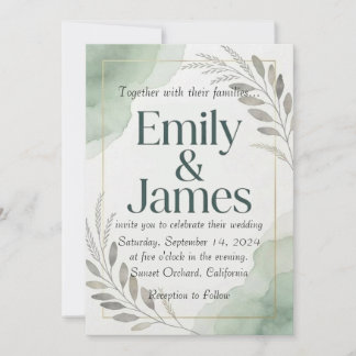 Willow Sage Wedding Invitation