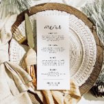WILLOW Simple Modern Black White Menu Cards<br><div class="desc">This menu features a modern handwritten script font and simple minimalist design. The simple black and white colour combination makes it the perfect addition to any event. Use this menu for your wedding reception, bridal shower, retirement party, etc. Edit *most* wording to meet your needs. Pair with anything from the...</div>