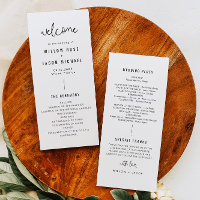 WILLOW Simple Modern Minimalist Wedding Program