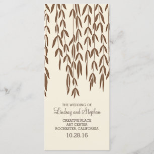 Willow Tree Branches Elegant Wedding Programs Programme