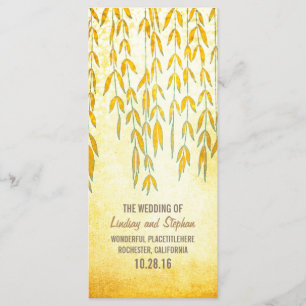 Willow Tree Branches Rustic Lights Wedding Program Programme