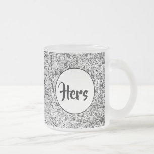 Willow tree leaves. Abstract art of Nature Frosted Glass Coffee Mug