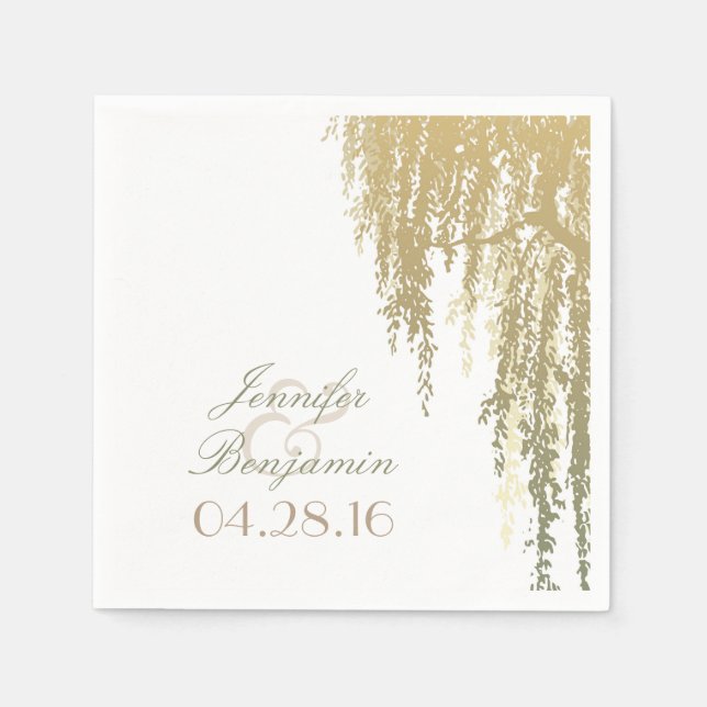 Willow Tree Wedding Napkin (Front)