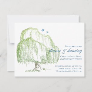 Willow Tree Wedding Reception Card