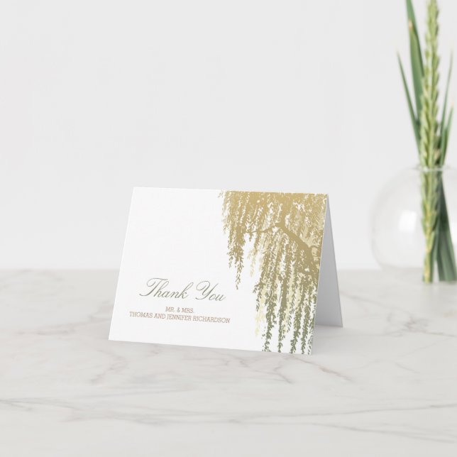 Willow Tree Wedding Thank You Card (Front)