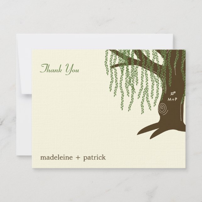 Willow Tree Wedding Thank You Card (Front)