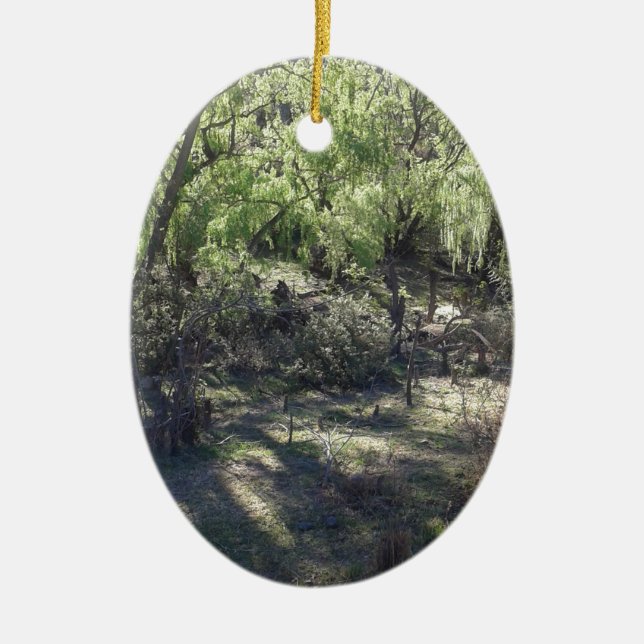 Willow Trees Ceramic Tree Decoration (Front)