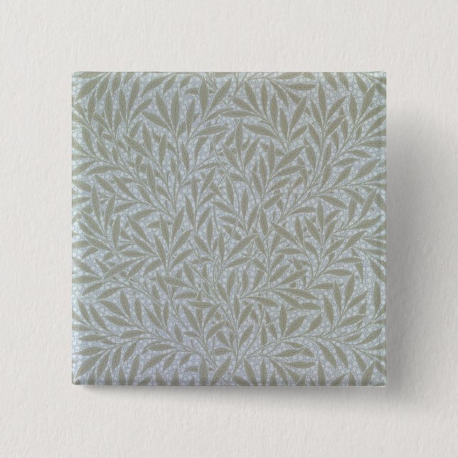 Willow wallpaper design, 1874 15 cm square badge (Front)