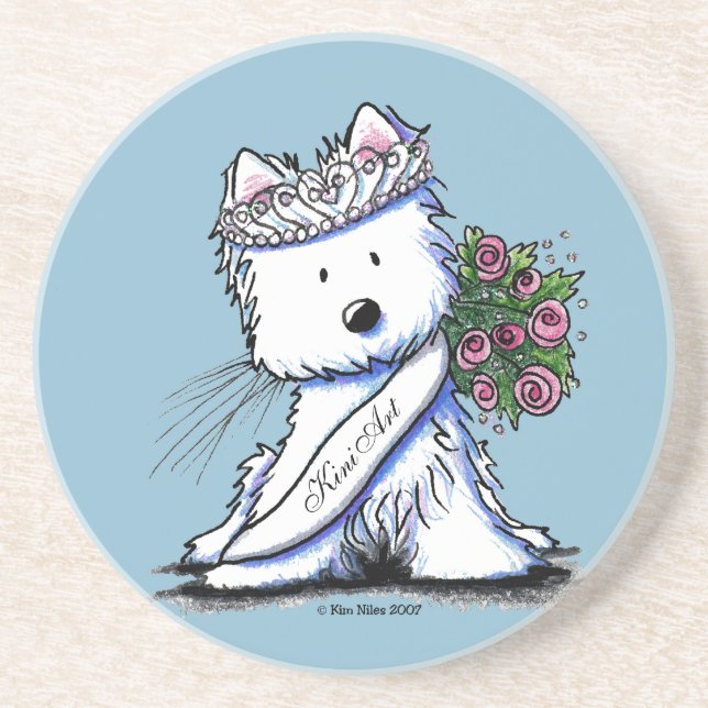 Willow Westie Terrier Coaster (Front)