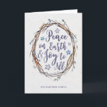 Willow Wreath Holiday Greeting Card<br><div class="desc">Send elegant,  personalised Christmas greetings with these beautiful willow wreath holiday cards!</div>