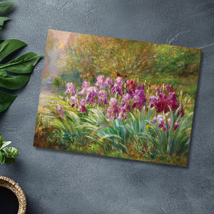 Willows and Irises by a Creek Postcard