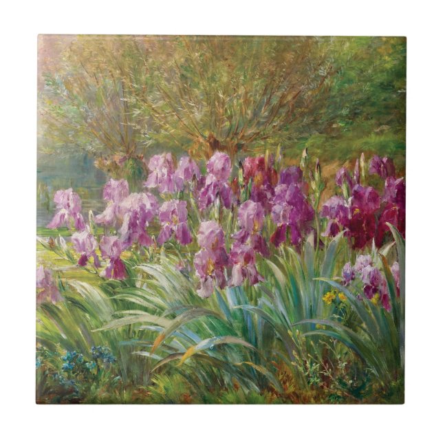 Willows and Irises by a Creek Tile (Front)