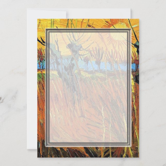 Willows at Sunset by Vincent van Gogh. (Front)