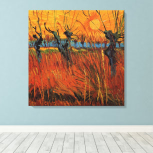 Willows at Sunset by Vincent van Gogh Canvas Print