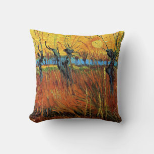 Willows at Sunset by Vincent van Gogh. Cushion