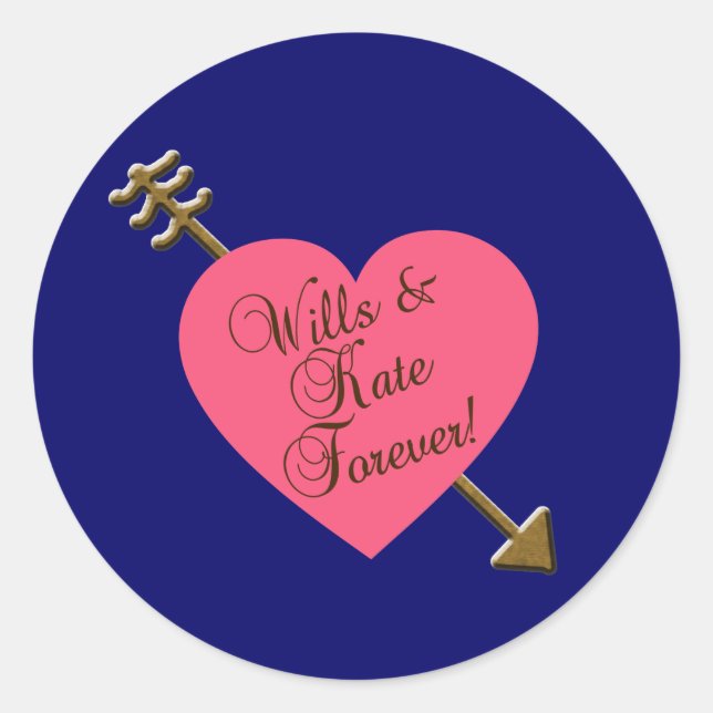 Wills and Kate Forever! Products Classic Round Sticker (Front)